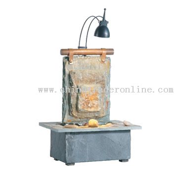Copper and Slate Patch Fengshui Fountain from China